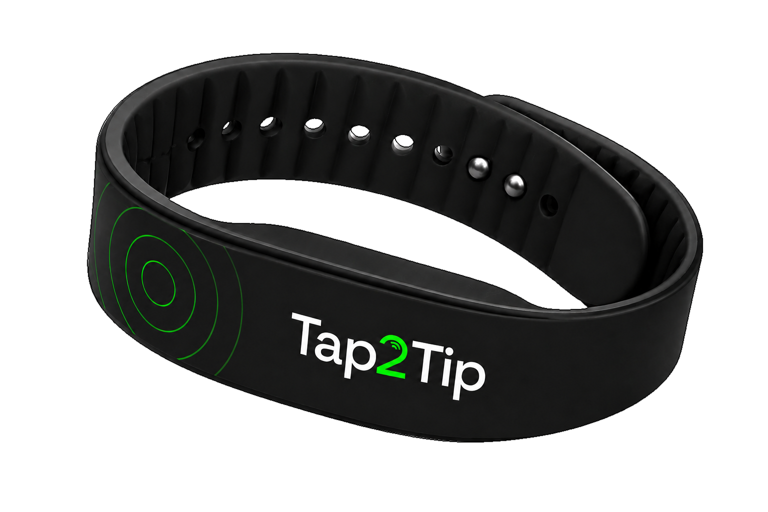 Tap2Tip NFC wristband in black silicone